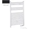 Radeco DORA AD7-400/P 1630x450 törölközőszárítós radiátor, MERKURY 8 (selyemfényű fekete) színben