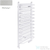 Radeco MARIO A7-350/M 1630x385 törölközőszárítós radiátor MERKURY 1 (metál ezüst) színben