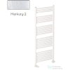 Radeco PINO K AK6-500/EP 1450x530 törölközőszárítós radiátor, MERKURY 2 (ezüst) színben