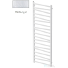 Radeco RIVER 5 1660x530 design radiátor, MERKURY 2 (ezüst) színben