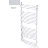 Radeco SONIA E A2-500/SLE 648x550 törölközőszárítós radiátor, SATURN 1 (metál jégszürke) színben