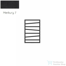 Radeco VIBO 1 821x550 design radiátor,MERKURY 7 (matt fekete) színben fűtőtest, radiátor