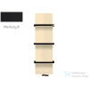 Radeco WALL NEW 1790x470 design radiátor törölközőtartó nélkül, MERKURY 8 (selyemfényű fekete) színben