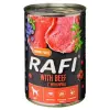 RAFI Rafi kutya pástétom marha, vörös- és kék áfonyával konzerv – 400 g
