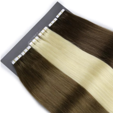  Ragasztócsíkos 100% humán póthaj - Tape hair - 40 gr 40-50 cm fekete póthaj