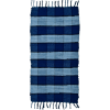 ragole Rongyszőnyeg, kék, kockás, pamut, 60x120cm