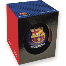 Ragyogó kék Barçás üveggömb karácsonyfadísz