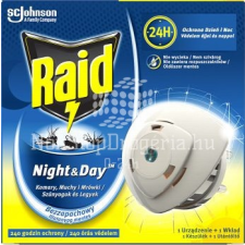 Raid Raid® Night&amp;Day szúnyog- és légyirtó korong készülék utántöltővel 240 órás tisztító- és takarítószer, higiénia