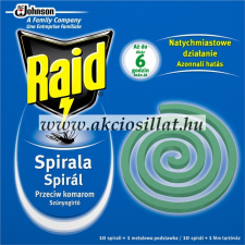 Raid szúnyogirtó spirál 10db tisztító- és takarítószer, higiénia