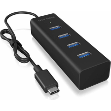 RaidSonic Icy Box 4-port Hub with USB Type-C Interface Black hub és switch