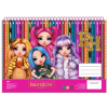 Rainbow High School A/4 spirál vázlatfüzet, 30 lapos