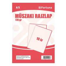 Rajzlap műszaki FORTUNA A/3 180gr 10 ív/csomag rajzlap