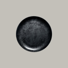 Rak Karbon porcelán kerek tányér /coupe/, fekete, 24 cm, KRNNPR24 tányér és evőeszköz