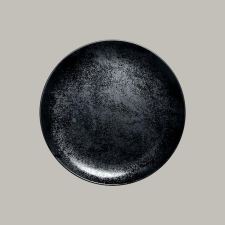 Rak Karbon porcelán kerek tányér /coupe/, fekete, 29 cm, KRNNPR29 tányér és evőeszköz