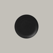 Rak Neo Fusion Volcano fekete porcelán desszert tányér, 21 cm, 1 db, NFNNPR21BK tányér és evőeszköz