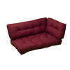 Raklapbútor párnaszett vászon huzattal szivacsdara töltettel többféle színben 2 tagú sarokelem nélkül, piros