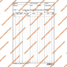  Raktári nyilvántartó lap 170x245 mm nyomtatvány