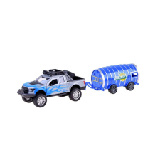 ramiz 1:32 méretarányú pick-up tartályos utánfutóval hang- és fényeffektusokkal kék színben autópálya és játékautó