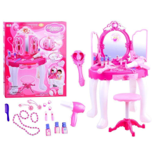 Ramiz.hu Gyerek fésülködőasztal, műanyag, rózsaszín/fehér szépségszalon