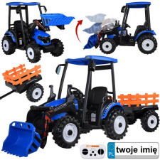 ramiz Nagyméretű elektromos TRAKTOR pótkocsival - Kék elektromos járgány