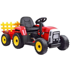 ramiz Piros gyermektraktor pótkocsival és távirányítóval elektromos járgány