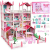 ramiz Rózsaszín 10 szobás barbie villa bútorokkal - 61 cm x 52,5 cm x 51,5 cm