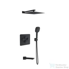 RamonSoler RS SMART termosztátos falsík alatti zuhanyrendszer, kifolyóval, matt fekete 85D310803 csaptelep
