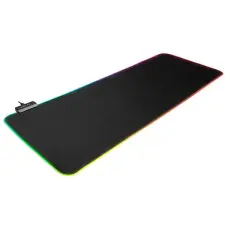 RAMPAGE Egérpad - MP-22 (300*800*3mm; fekete, RGB LED) asztali számítógép kellék