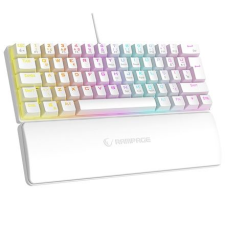 RAMPAGE PLOWER K60 kék kapcsolós US Gaming billentyűzet fehér (37254) (rampage37254) billentyűzet