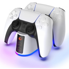 RAMPAGE RP-PS5 Gamepad töltő fehér videójáték kiegészítő