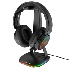Rampage Tower T14 RGB Headset Stand Black fejhallgató állvány