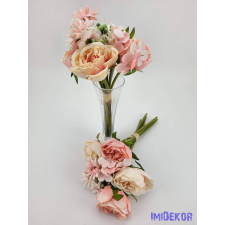 Ranunculus vegyes csokor 28 cm - Rózsaszínes barack dekoráció