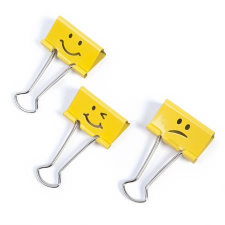 RAPESCO Bindercsipesz, 19 mm, "Emoji", RAPESCO, sárga gemkapocs, tűzőkapocs