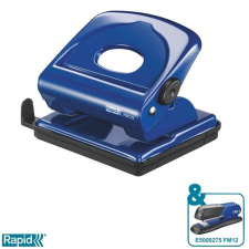RAPID Lyukasztó, kétlyukú, 25 lap, fém, RAPID "FMC25", kék lyukasztó
