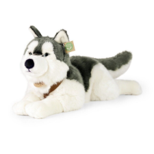 Rappa plüss husky kutya nyakörvvel fekvő 60 cm ECO-FRIENDLY plüssfigura