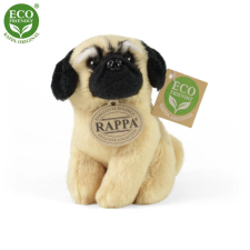 Rappa Plüss kutya ülő 13 cm - Mopsz - környezetbarát plüssfigura