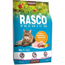  Rasco Premium száraztáp idős macskáknak, pulyával, áfonyával, vizitorma kivonattal  2kg macskaeledel