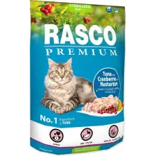  Rasco Premium száraztáp ivartalanított macskáknak, tonhal áfonyával, vizitorma kivonattal  400g macskaeledel