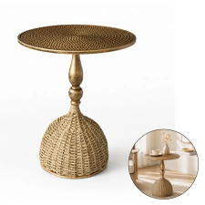  Rattan kerek Dohányzóasztal STL29 bútor