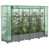 Rattan megjelenésű magaságyás melegháztakaróval 160x40x123 cm