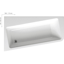  Ravak 10° 170*100 akril fürdőkád kád, zuhanykabin