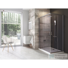 Ravak BLIX BLRV2K+BLRV2K 90x120 cm-es tolóajtós,sarokbelépős zuhanykabin,szatén/transparent 1XV70U00Z1SET90120 kád, zuhanykabin