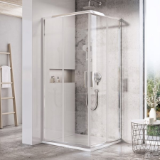 Ravak Blix Slim BLSRV2 szögletes 80x80x195 zuhanykabin bright alu+Transparent kád, zuhanykabin