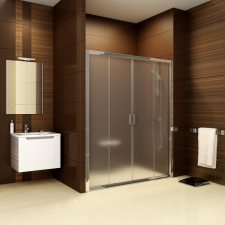 Ravak Blix zuhanyajtók 190 cm tolható szatén matt üveg/üveg mintával 0YVL0U00ZG fürdőkellék