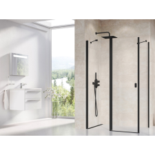 Ravak Chrome CPS-100 fix oldalfal fekete+transparent kád, zuhanykabin