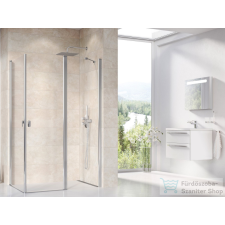 Ravak CHROME CRV1+CRV2 80x90 cm-es nyílóajtós,sarokbelépős zuhanykabin,króm/transparent 1QV40C01Z1SET80CRV290 kád, zuhanykabin