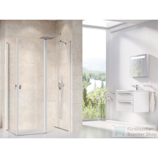Ravak CHROME CRV1+CRV2 80x90 cm-es nyílóajtós,sarokbelépős zuhanykabin,szatén/transparent 1QV40U01Z1SET80CRV290 kád, zuhanykabin