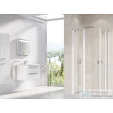 Ravak CHROME CRV2+CRV2 100x120 cm-es nyílóajtós,sarokbelépős zuhanykabin,fehér/transparent 1QVA0100Z1SET100120 kád, zuhanykabin