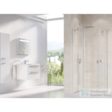 Ravak CHROME CRV2+CRV2 100x120 cm-es nyílóajtós,sarokbelépős zuhanykabin,szatén/transparent 1QVA0U00Z1SET100120 kád, zuhanykabin