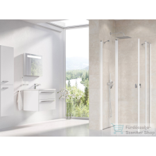 Ravak CHROME CRV2+CRV2 80x100 cm-es nyílóajtós,sarokbelépős zuhanykabin,fehér/transparent 1QV40100Z1SET80100 kád, zuhanykabin